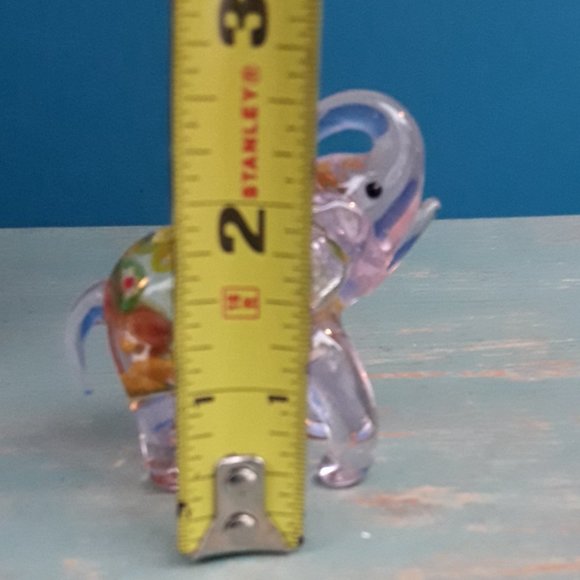 Murano Glass Elephant Millefiore Multi Colored Blown Glass Handmade Figurine - Picture 8 of 16